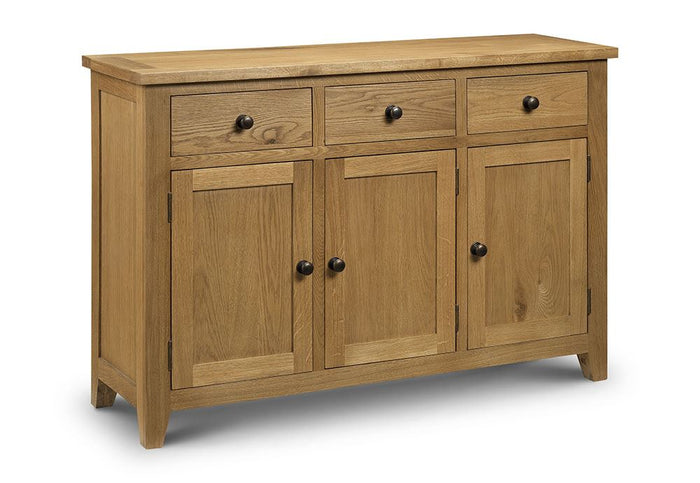 Julian Bowen Astoria Waxed Oak 3 Drawer 3 Door Sideboard