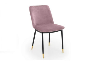 Julian Bowen Delaunay Grey, Blue, Mustard & Dusky Pink Velvet Dining Chair (7582826397870)