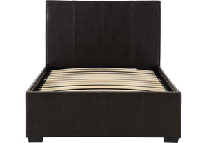 Seconique Waverley Black Faux Upholstered Fabric Bed 3FT Single 4FT6 Double (6328399331502)