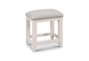 Julian Bowen Richmond Elephant Grey Solid Oak Dressing Table Stool (5799878820006)