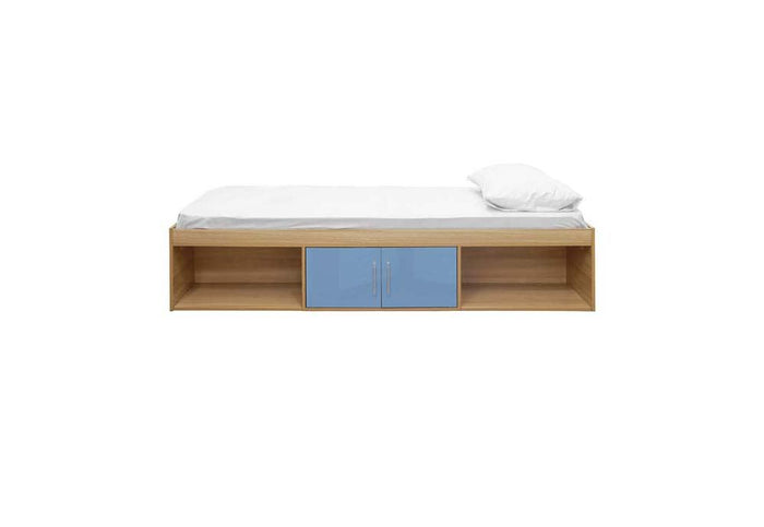 LPD Dakota High Gloss Blue Grey Pink White Cabin Bed w/ 3FT Cool Touch Mattress