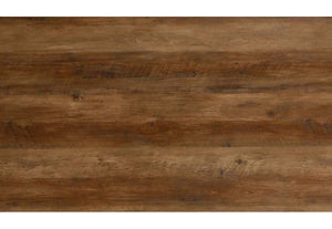 Seconique Quebec Straight Edge Medium Oak /Black/Brown Faux Leather Dining Set (5719773184166)