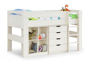 Julian Bowen Pluto Stone White & Dove Grey Mid Sleeper (6660592009390)