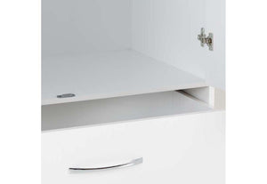 Seconique Nevada Grey, Oyster, Sonoma Oak and White 2 Door 1 Drawer Wardrobe (5762520842406)
