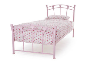 Serene Jemima Pink Gloss Metal Bed 2FT6 Small Single 3FT Single (7016858648750)
