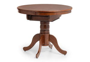 Julian Bowen Canterbury Mahogany Round to Oval Extending Table Dining Table (5801747611814)