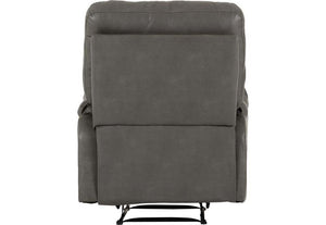 Seconique Capri Black and Grey Faux Leather Reclining Chair (5762176549030)