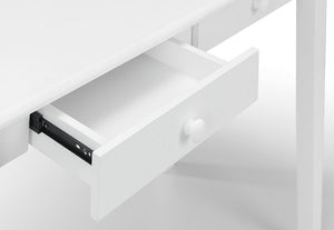 Julian Bowen Carrington White 2 Drawer Desk (5801751183526)