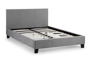 Julian Bowen Rialto Light Grey Fabric Upholstered Bed 3FT Single Double 5FT King (5644951453862)