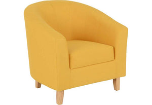 Seconique Tempo Dark Brown,Grey,Mustard,Petrol Blue, Red & Sand Fabric Tub Chair (5727871467686)