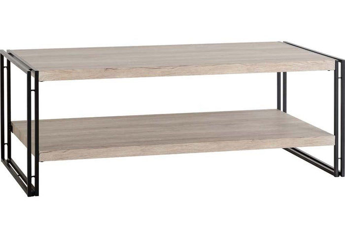 Seconique Warwick Oak Effect Veneer with Black Coffee Table