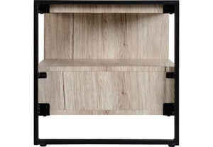 Seconique Warwick Oak Effect Veneer with Black TV Unit (5759289458854)
