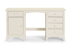Julian Bowen Cameo Stone White 5 Drawer and 1 Cupboard Dressing Table (5801737552038)
