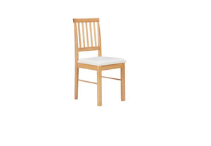 Birlea Drop Leaf Oak Rubberwood Dining Table with 2 Dining Chairs (5596122054822)