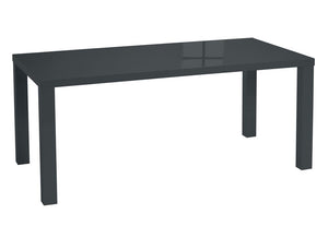 LPD Monroe Puro High Gloss White Charcoal Cream Stone Medium Dining Table (6167975592110)