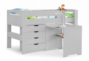Julian Bowen Pluto Stone White & Dove Grey Mid Sleeper (6660592009390)