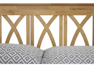 Serene Autumn Honey Oak Opal White Hevea Wooden Bed 3FT 4FT Double 5FT 6FT (6675386826926)