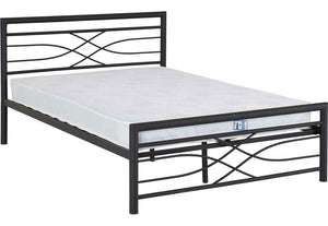Seconique Kelly Black Metal Bed 3FT Single - 90cm 4FT6 Double - 135cm (5674849796262)