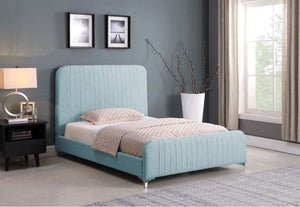 Seconique Hampton Grey Teal Upholstered Fabric Bed 4FT6 Double 5FT King Size (5674808705190)