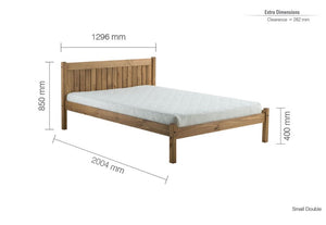 Birlea Rio Pine, White Wooden Bed Frame 3FT Single, Small Double and Double (5597558407334)