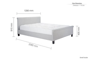 Birlea Stratus Grey Upholstered Ottoman Bed Small Double, Double & King (5597516333222)