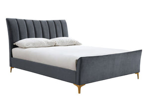 Birlea Clover Green and Grey Upholstered Fabric Bed Small Double, Double, King (5544927920294)