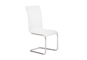 Heartlands Arizona Chrome & Black White Dining Chair (7485858414766)