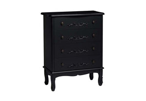 LPD Furniture Antoinette Black and White 4 Drawer Chest (6113122713774)