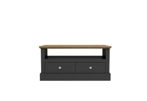 LPD Devon Oak/White, Oak/Charcoal & Oak 2 Drawer Coffee Table (6169198395566)