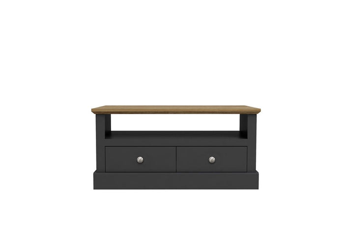 LPD Devon Oak/White, Oak/Charcoal & Oak 2 Drawer Coffee Table