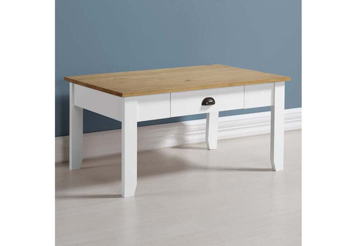 Seconique Ludlow White with Oak Lacquer Coffee Table