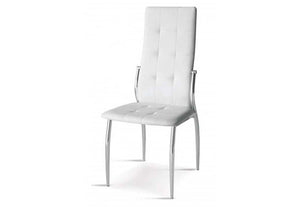 Heartlands Oyster Black Grey & White with Chrome PU Dining Chairs (7486002593966)