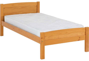 Seconique Amber Antique Pine White Solid Pine Wooden Bed 3FT Single 4FT6 Double (5669203017894)