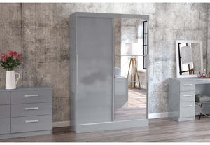 OSD Lynx High Gloss Grey Wardrobe (7582012539054)