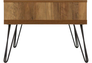 Seconique Ottawa Medium Oak Effect with Black 1 Drawer Coffee Table (5754537476262)