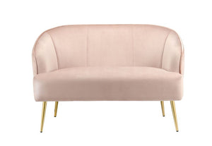 Birlea Bella 2 Seater and 1 Seater Blush Pink Upholstered Fabric Sofa (5600596459686)