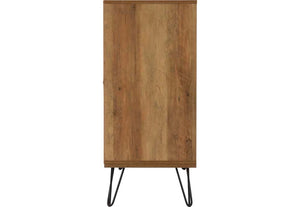 Seconique Ottawa Medium Oak Effect with Black 1 Door 3 Drawer Sideboard (5759165497510)