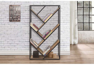 Birlea Urban Rustic Wood Effect Diagonal Bookcase (5699142647974)