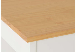 Seconique Ludlow White with Oak Lacquer Lamp Table (5745240473766)