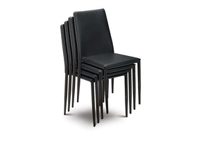 Julian Bowen Jazz Black, White and Stone Faux Leather Dining Chair (5633964474534)