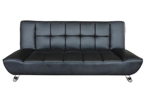 LPD Furniture Vogue Black, Brown & White Faux Leather Sofa Bed (6168038801582)