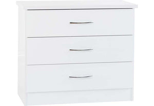 Seconique Nevada Grey, Oyster, Sonoma Oak and White 3 Drawer Chest (5774986772646)