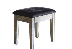 Birlea Valencia Mirrored Bevelled Glass Stool (5596250144934)