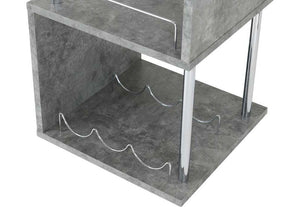 Seconique Charisma Concrete and White Effect with Chrome Home Bar Table (5762450686118)