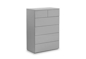 Julian Bowen Monaco Grey and White High Gloss 4 + 2 Drawer 6 Drawer Wide Chests (5642839490726)