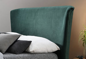 Birlea Rowan Green and Grey Upholstered Fabric Bed Small Double, Double, King (5597436280998)