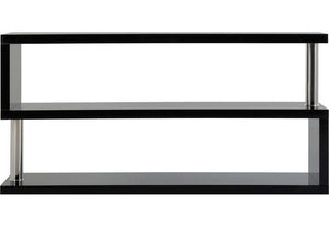 Seconique Charisma Black, Grey, White and Light Sonoma Oak with Chrome TV Stand (5768984985766)