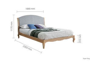 Birlea Ritz Oak Wooden Bed Frame 4FT6 Double, 5FT King and 6FT Super King Size (5597543301286)