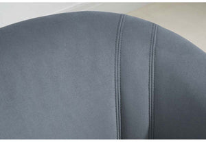 Birlea Cleo Grey and Midnight Blue Upholstered Fabric Accent Chair (5782472556710)