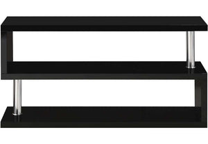 Seconique Charisma Black, Grey, White and Light Sonoma Oak with Chrome TV Stand (5768984985766)